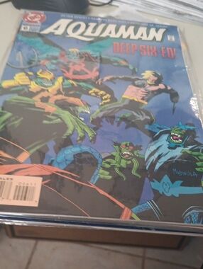 DC Comics Aquaman Comic Cover - Blue Green In A Sleeve